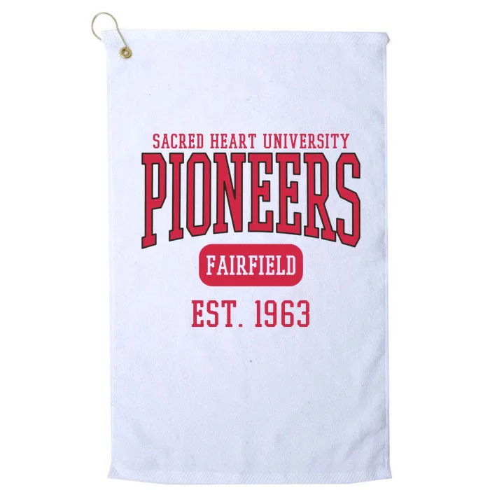 Sacred Heart University Pioneers Est. Date Sweatshirt Platinum Collection Golf Towel