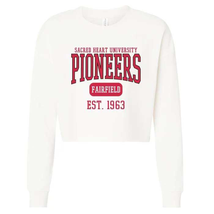 Sacred Heart University Pioneers Est. Date Sweatshirt Cropped Pullover Crew