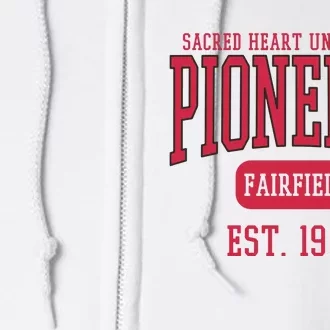 Sacred Heart University Pioneers Est. Date Sweatshirt Full Zip Hoodie