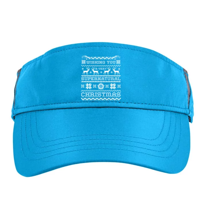 Supernatural Holiday Ugly Sweater Adult Drive Performance Visor