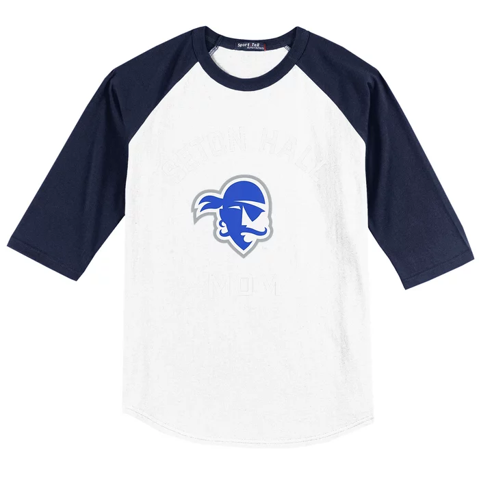 Seton Hall University Shu Pirates Arched Mom Baseball Sleeve Shirt