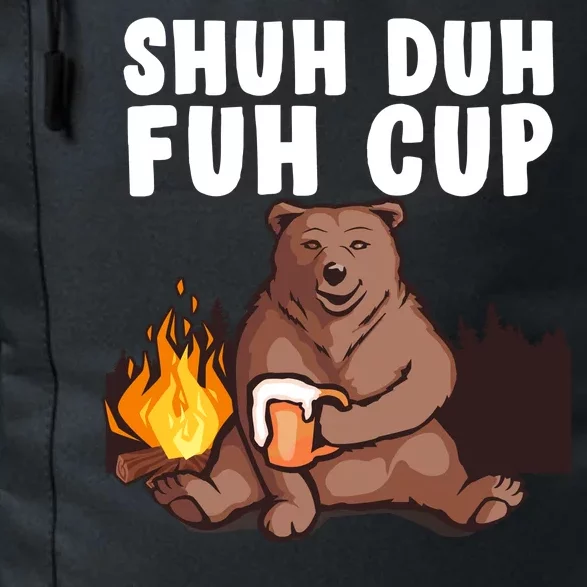 Shuh Duh Fuh Cup Bear Drinking Beer Camping Daily Commute Backpack