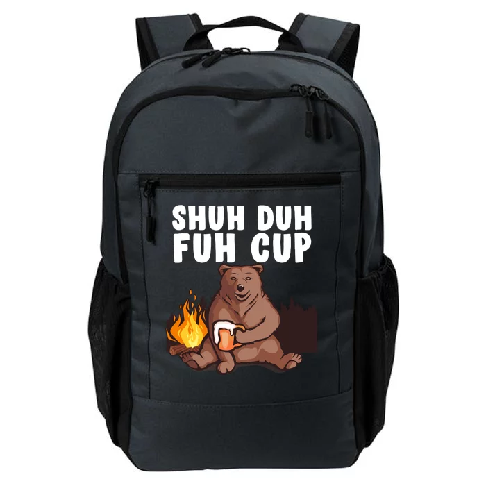 Shuh Duh Fuh Cup Bear Drinking Beer Camping Daily Commute Backpack