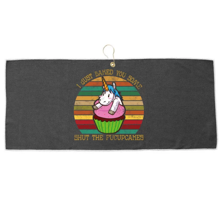 Shut The Fucupcakes Large Microfiber Waffle Golf Towel