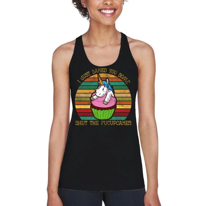 Shut The Fucupcakes Women's Racerback Tank