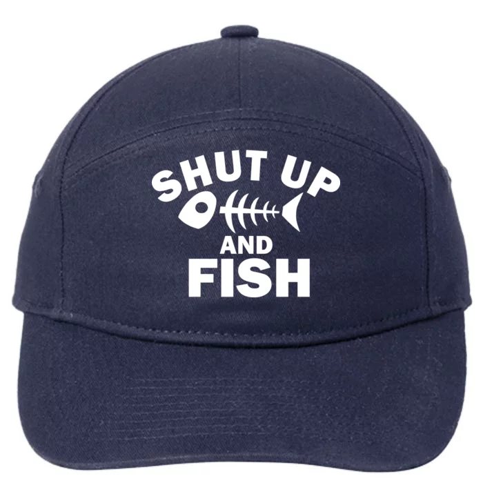 Shut Up And Fish Fishing 7-Panel Snapback Hat