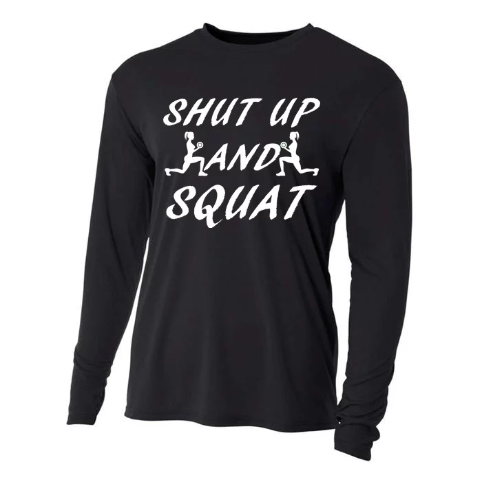 Shut Up And Squat Gym Fitness Workout Cooling Performance Long Sleeve Crew