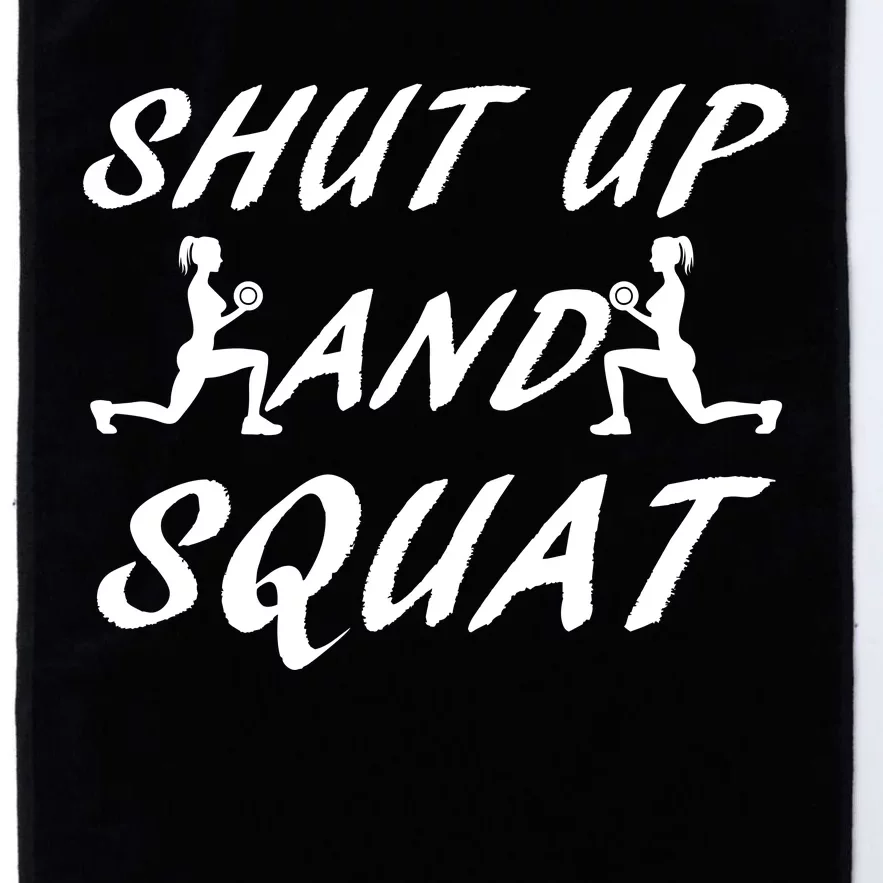 Shut Up And Squat Gym Fitness Workout Platinum Collection Golf Towel