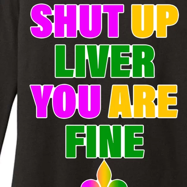 Shut Up Liver You Are Fine Mardi Gras Spade Womens CVC Long Sleeve Shirt