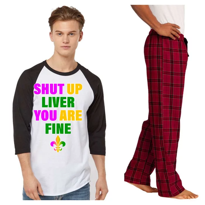 Shut Up Liver You Are Fine Mardi Gras Spade Raglan Sleeve Pajama Set