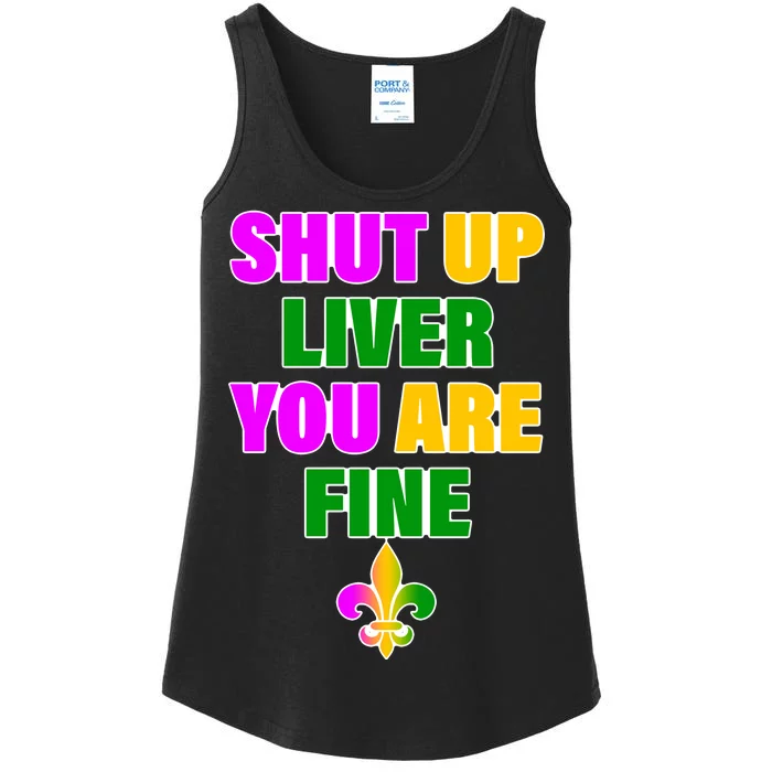 Shut Up Liver You Are Fine Mardi Gras Spade Ladies Essential Tank