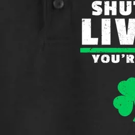 Shut Up Liver You're Fine Irish Clover Dry Zone Grid Performance Polo