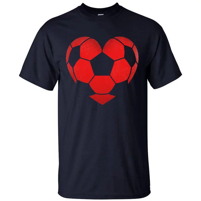 Soccer Heart Valentine's Day Fors Gift Tall T-Shirt