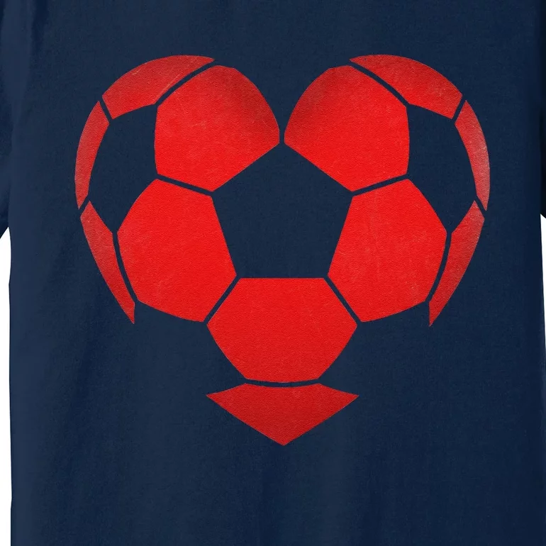 Soccer Heart Valentine's Day Fors Gift Premium T-Shirt