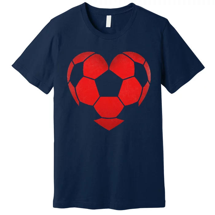 Soccer Heart Valentine's Day Fors Gift Premium T-Shirt