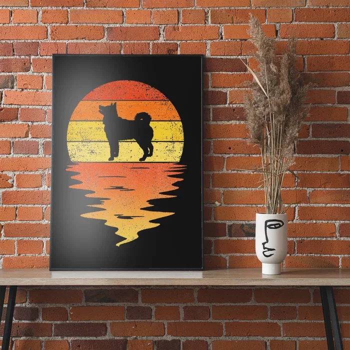 Siberian Husky vintage retro sunset Siberian Husky Poster