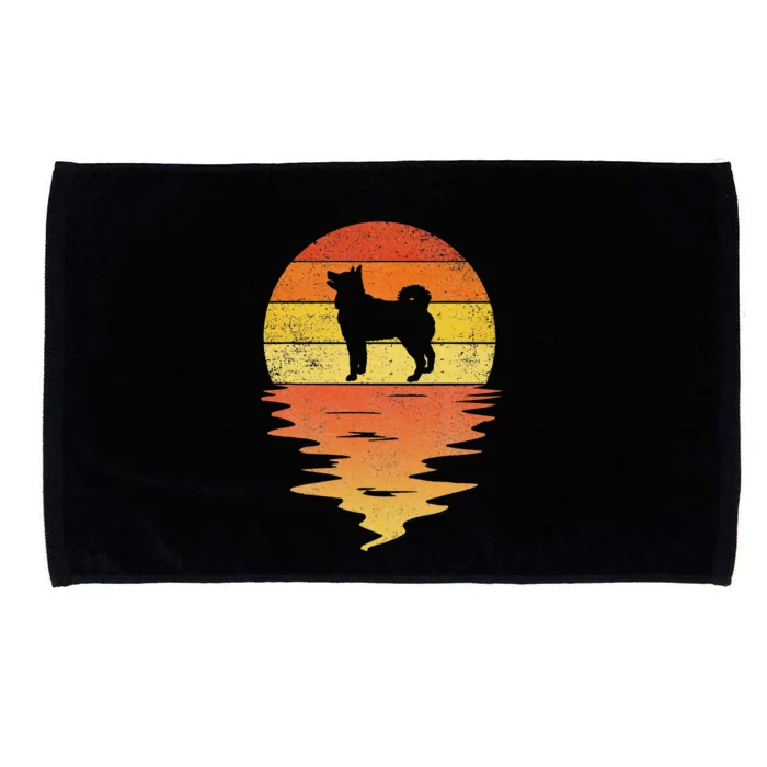 Siberian Husky vintage retro sunset Siberian Husky Microfiber Hand Towel