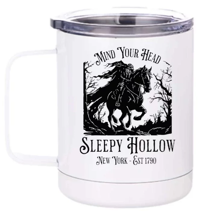 Sleepy Hollow Vintage Headless Horseman Halloween Front & Back 12oz Stainless Steel Tumbler Cup