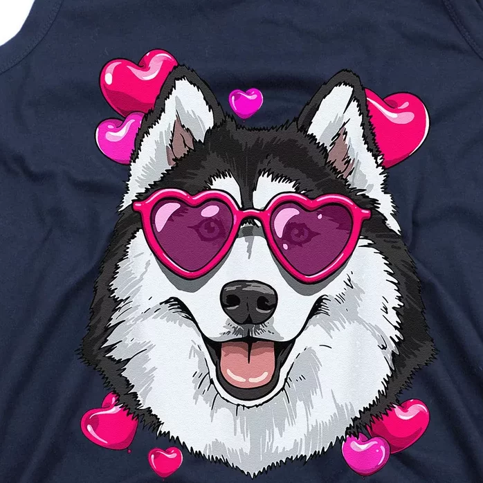 Siberian Husky Valentines Lovers Dog Breeders Owner Keeper Tank Top