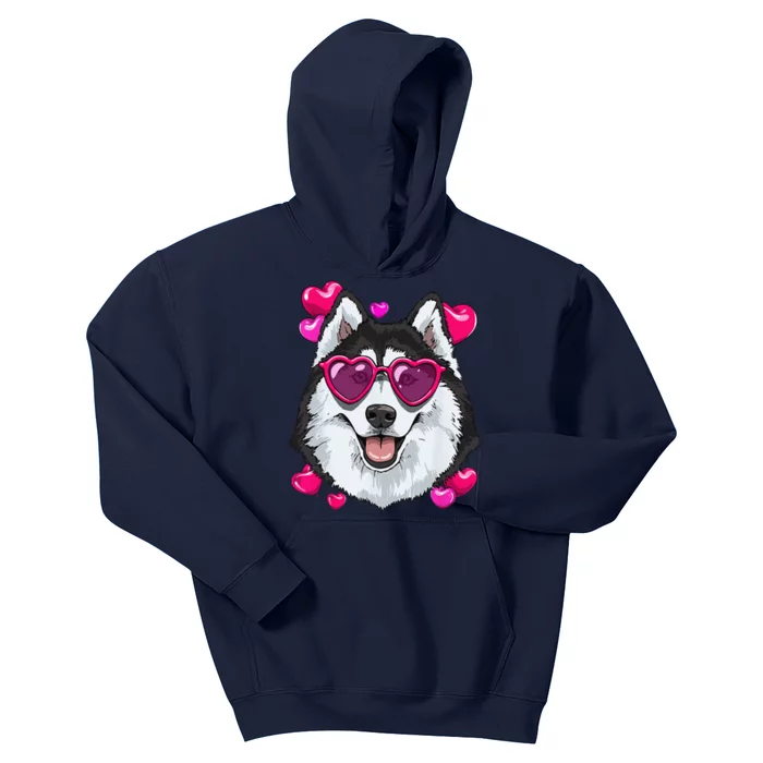 Siberian Husky Valentines Lovers Dog Breeders Owner Keeper Kids Hoodie