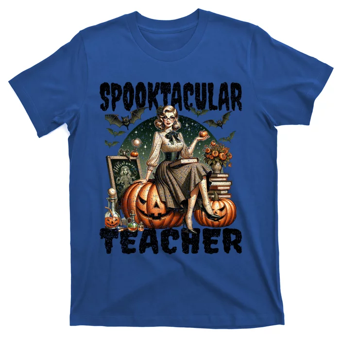 Spooktacular Halloween Vintage Design For Teachers Gift T-Shirt