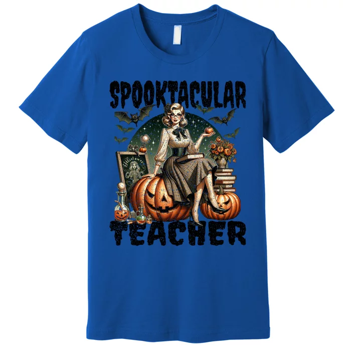 Spooktacular Halloween Vintage Design For Teachers Gift Premium T-Shirt