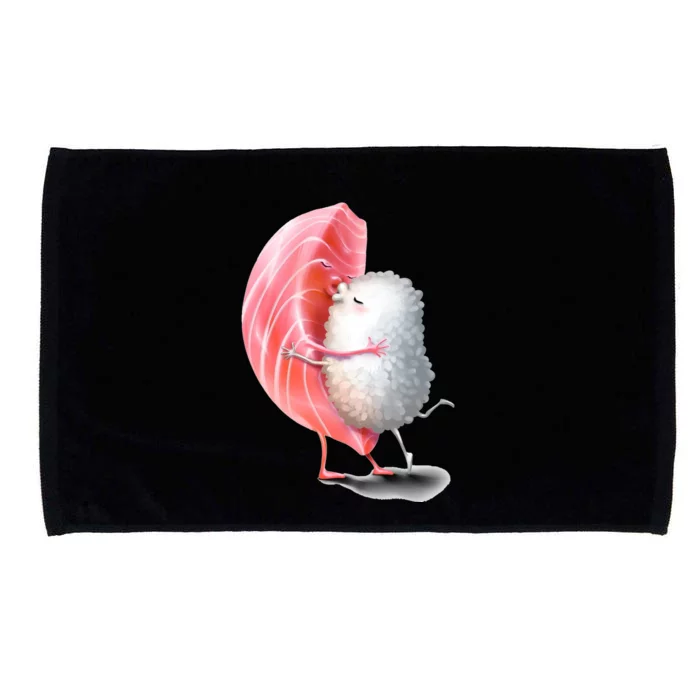 Sushi Hugging Valentine’s Day Couple Japanese Hug Microfiber Hand Towel