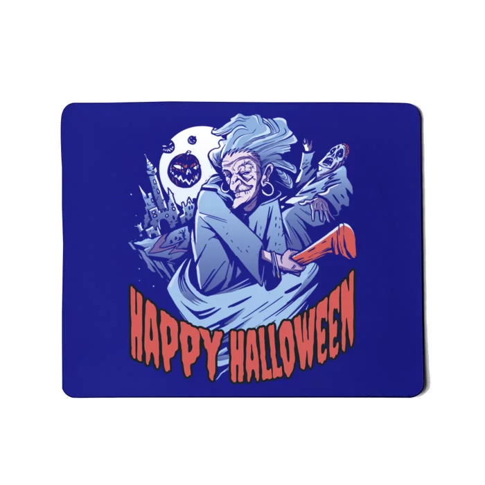 Scary Halloween Witch Full Moon Pumpkins Castle Cute Gift Mousepad