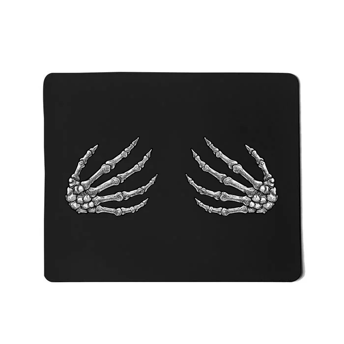 Skeleton Hands Women Spooky Halloween Rock Band Concerts Mousepad