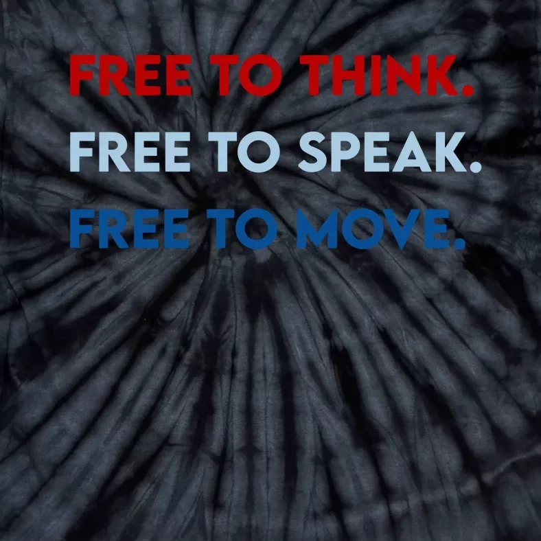 Sara Higdon Wearing Free To Think Free To Speak Free To Move Tie-Dye T-Shirt