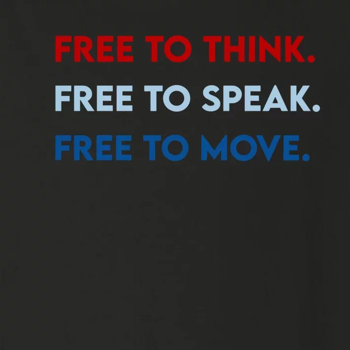 Sara Higdon Wearing Free To Think Free To Speak Free To Move Toddler Long Sleeve Shirt