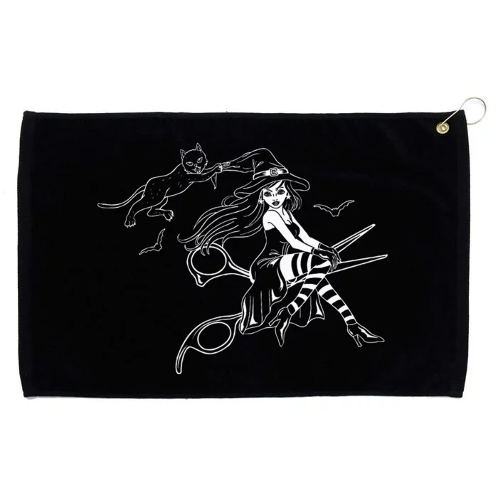 Scissors Hairdresser Witch Cute Halloween Hair Salon Team Grommeted Golf Towel