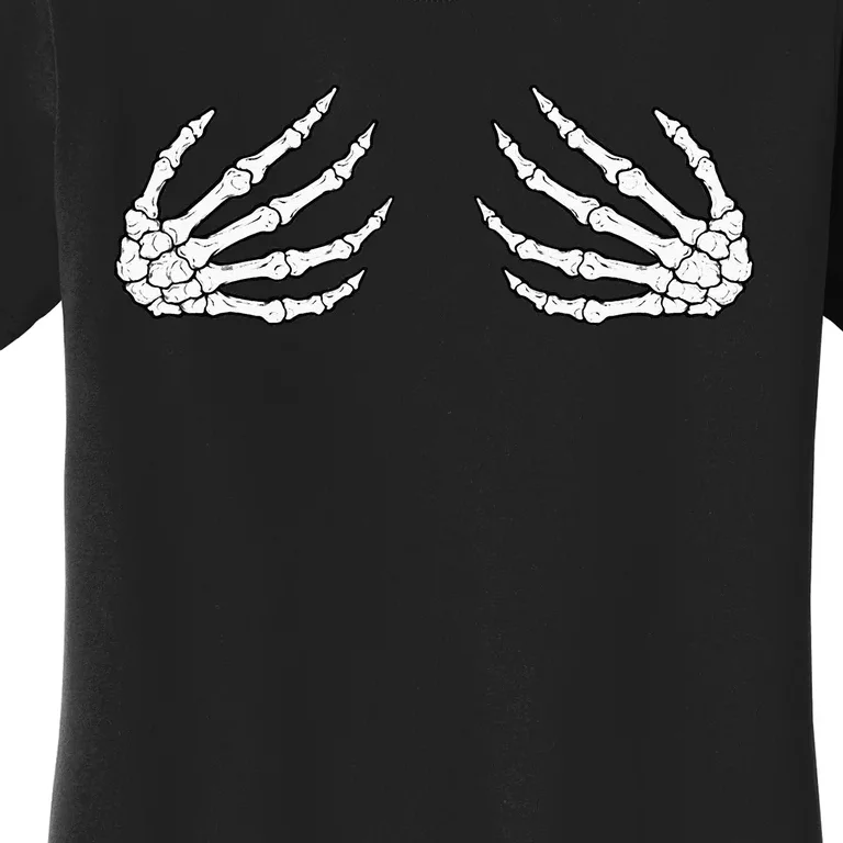 Skeleton Hands Women Spooky Halloween Rock Band S Women's T-Shirt