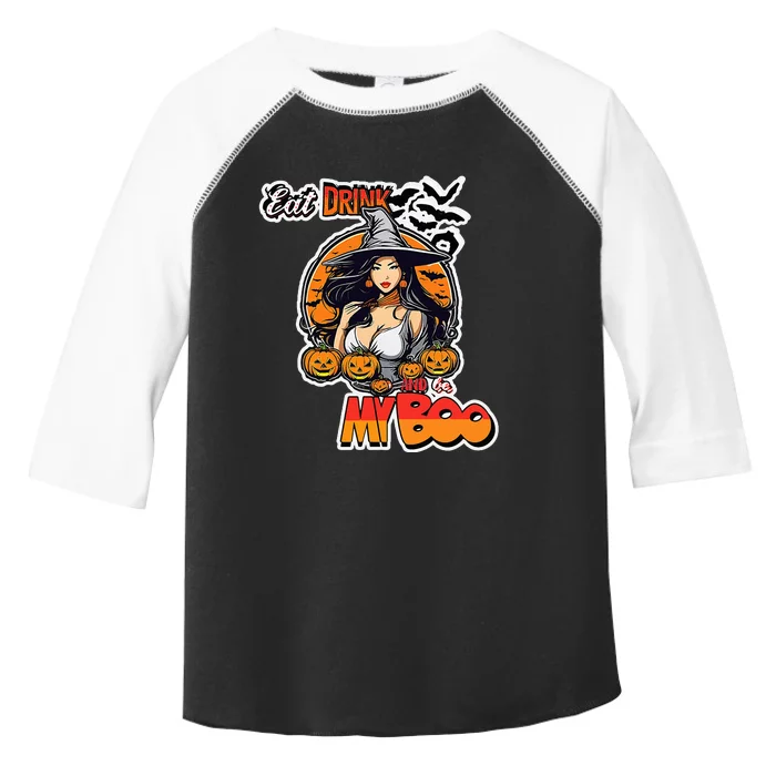 Spellbound Halloween Witch Eat Drink And Be My Boo Toddler Fine Jersey T-Shirt