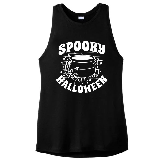 Spooky Halloween Witch Potion Ladies Tri-Blend Wicking Tank