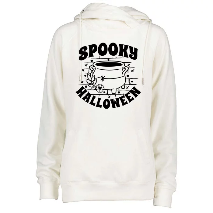 Spooky Halloween Witch Potion Womens Funnel Neck Pullover Hood