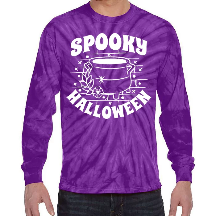 Spooky Halloween Witch Potion Tie-Dye Long Sleeve Shirt