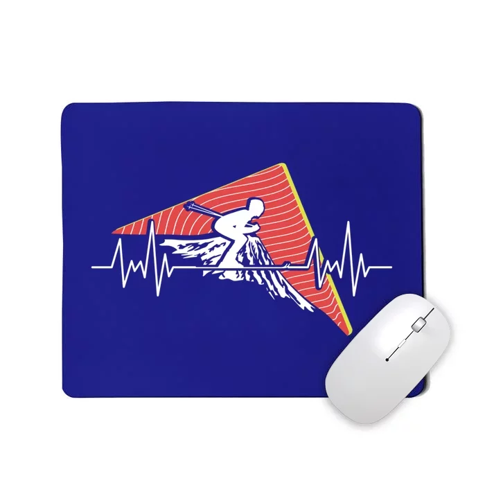 Skiing Heartbeat Winter Sports Mountains Skier Ski Cool Gift Mousepad