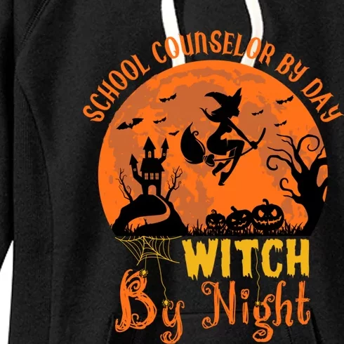 Spooky Halloween Witch Moon For Directors And Teachers Gift Women's Fleece Hoodie