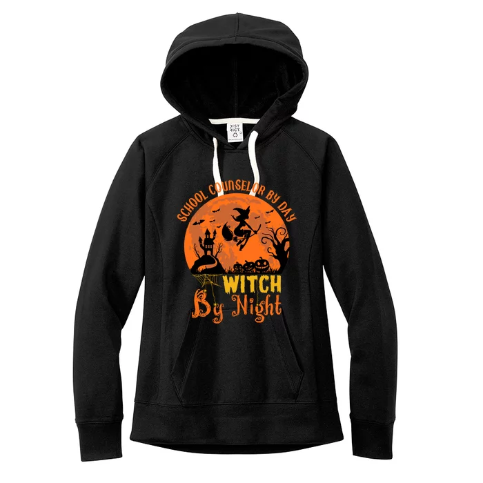 Spooky Halloween Witch Moon For Directors And Teachers Gift Women's Fleece Hoodie