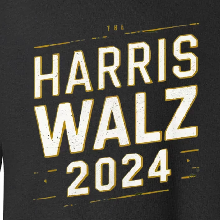 Support Harris Walz 2024 Election Kamala Harris Tim Watz Toddler Sweatshirt