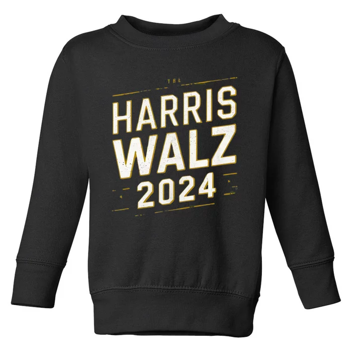 Support Harris Walz 2024 Election Kamala Harris Tim Watz Toddler Sweatshirt