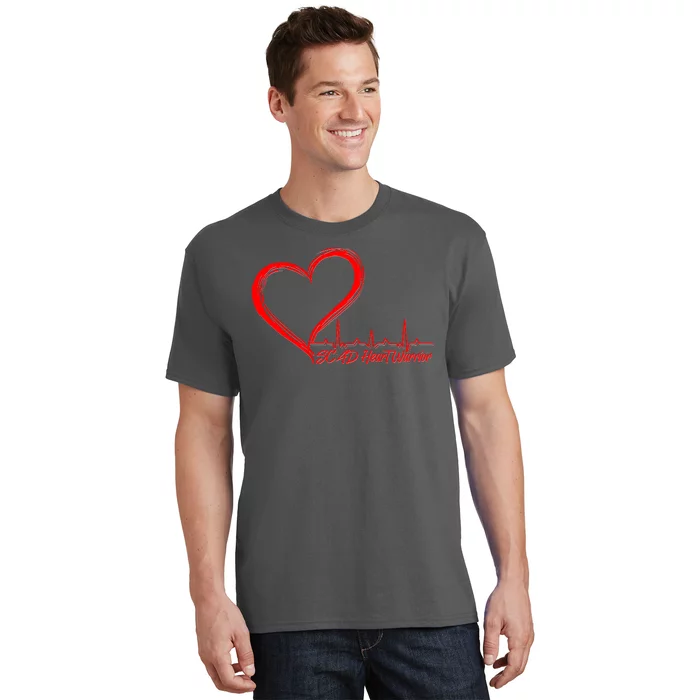 SCAD Heart Warrior Heartbeat Heart Health Awareness T-Shirt