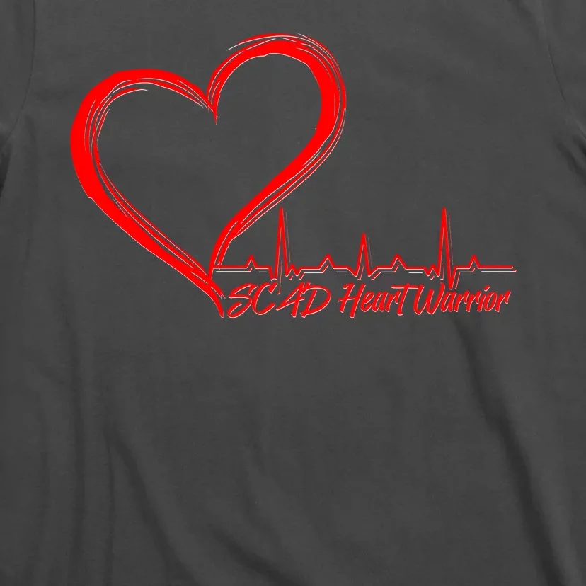 SCAD Heart Warrior Heartbeat Heart Health Awareness T-Shirt