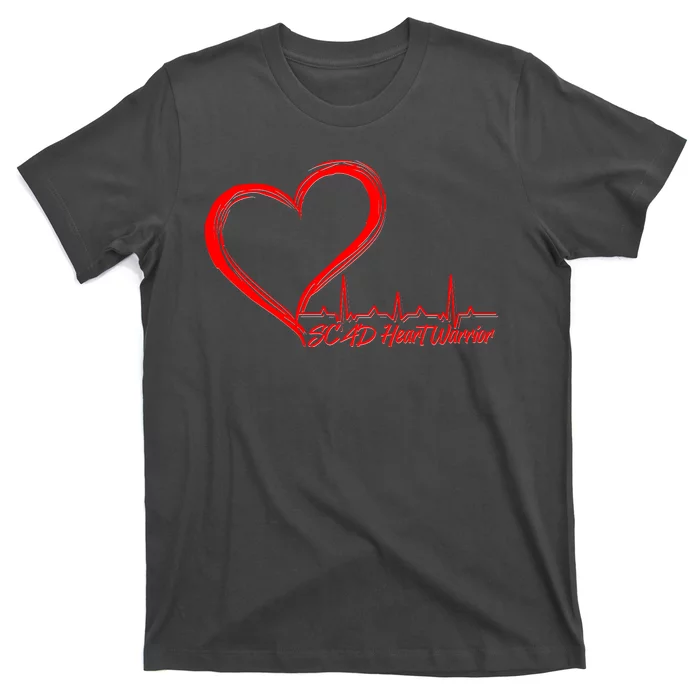 SCAD Heart Warrior Heartbeat Heart Health Awareness T-Shirt