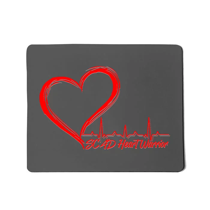 SCAD Heart Warrior Heartbeat Heart Health Awareness Mousepad