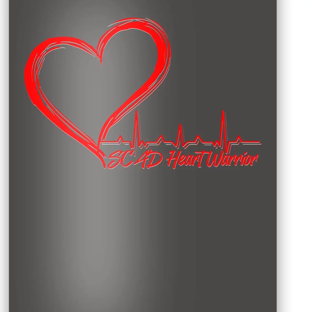 SCAD Heart Warrior Heartbeat Heart Health Awareness Poster