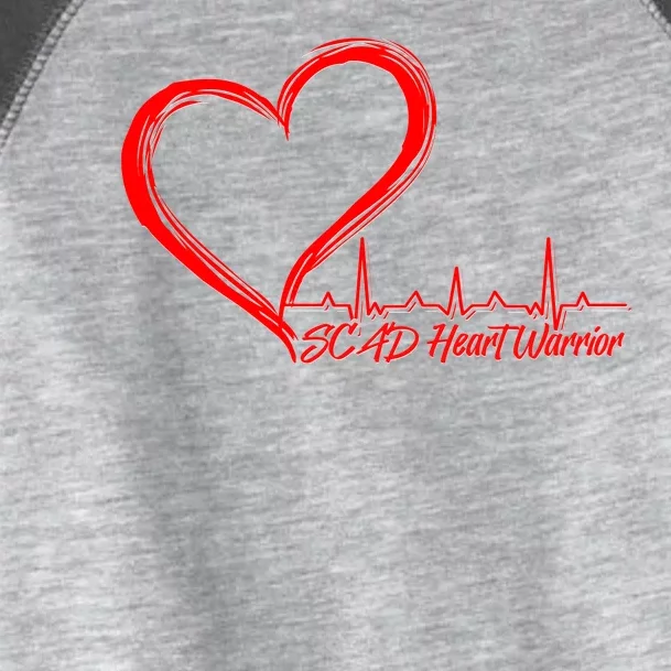 SCAD Heart Warrior Heartbeat Heart Health Awareness Toddler Fine Jersey T-Shirt