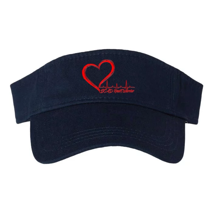 SCAD Heart Warrior Heartbeat Heart Health Awareness Valucap Bio-Washed Visor