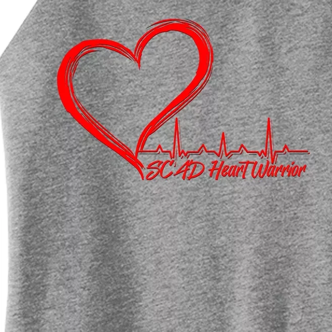 SCAD Heart Warrior Heartbeat Heart Health Awareness Women’s Perfect Tri Rocker Tank